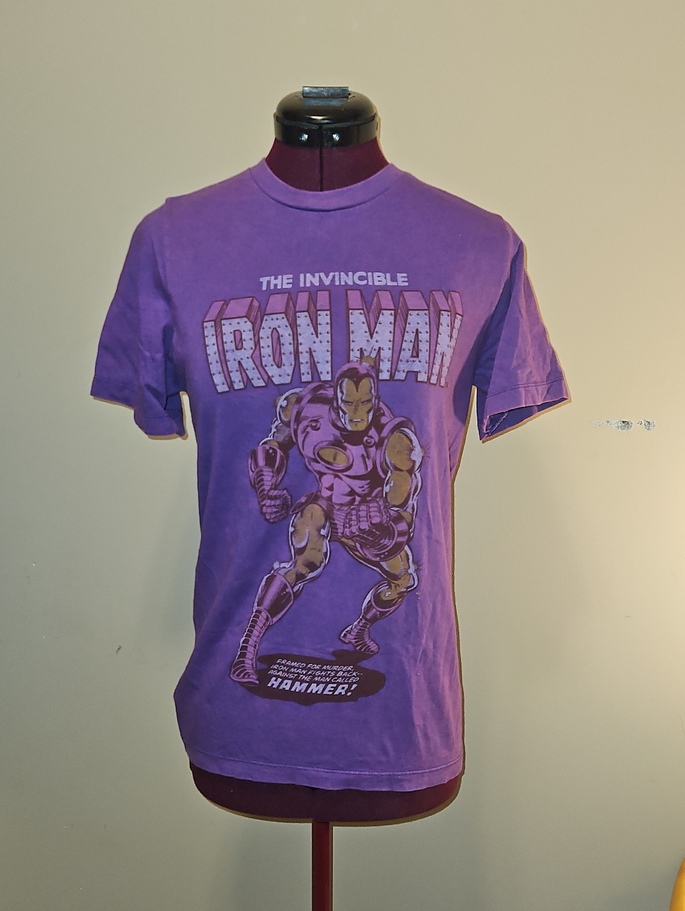 Purple Iron Man Graphic Short Sleeve Tee